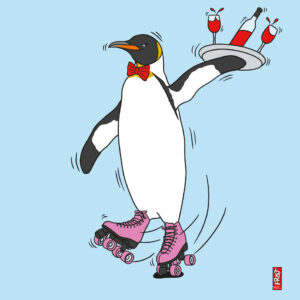 Penguin on wheels · Neue Klare Linie