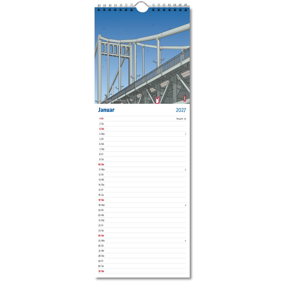 Kalender 2027 Streifenkalender 2027 · Krefeld im Detail – Bild 2